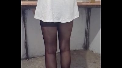 Azgın türk kadını külotlu çorap fantazisi